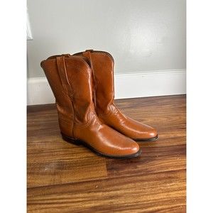 Lucchese Women's Cognac Tan Roper Western Boots Size 8.5B